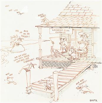 (THE NEW YORKER / CARTOONS) GEORGE BOOTH. Laughing Gull Cottage.